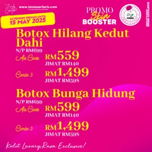 Botox Hilang Kedut Dahi & Bunga Hidung - Skin Booster Promo